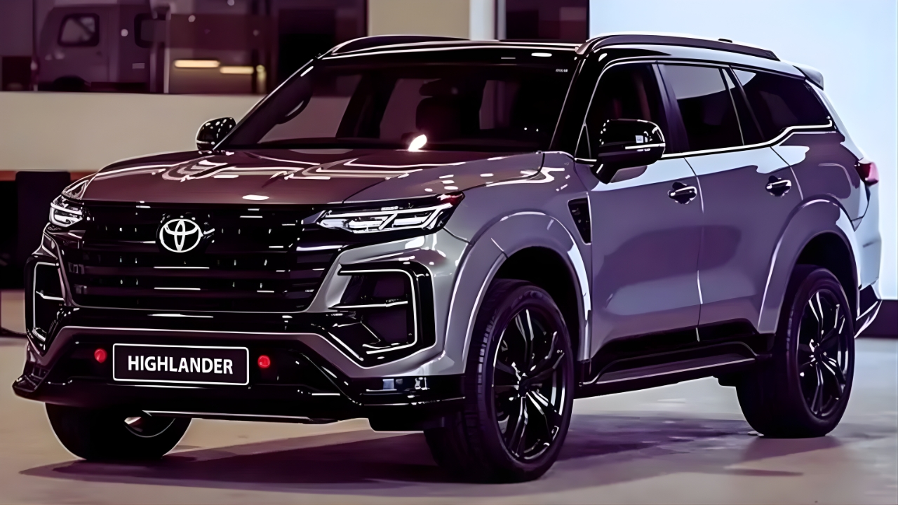 Toyota Highlander 2025 Hybrid AWD Revealed : Luxury Touring SUV with Tri-Zone Climate, Panoramic Glass Roof & Smart Tech